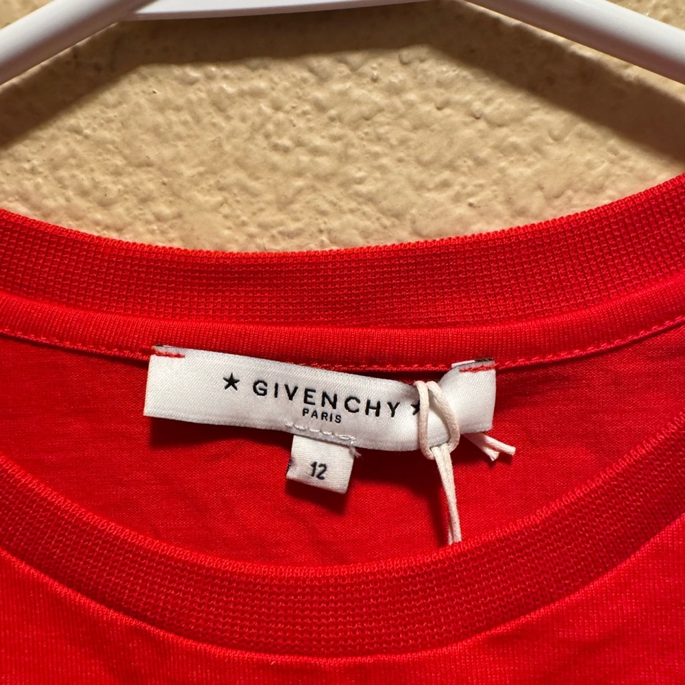 New Authentic Givenchy T Shirt Red Size 12 Kids - Picture 7 of 8